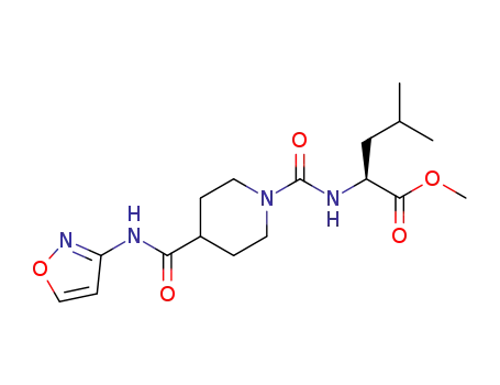 methyl (4-(isoxazol-3-ylcarbamoyl)piperidine-1-carbonyl)-L-leucinate