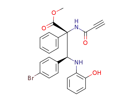 methyl 3-(4-bromophenyl)-3-((2-hydroxyphenyl)amino)-2-phenyl-2-propiolamidopropanoate