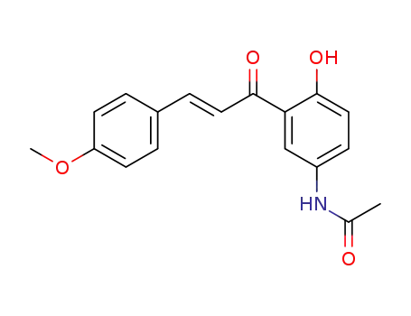 Molecular Structure of 80881-74-9 (Acetamide,
N-[4-hydroxy-3-[3-(4-methoxyphenyl)-1-oxo-2-propenyl]phenyl]-)