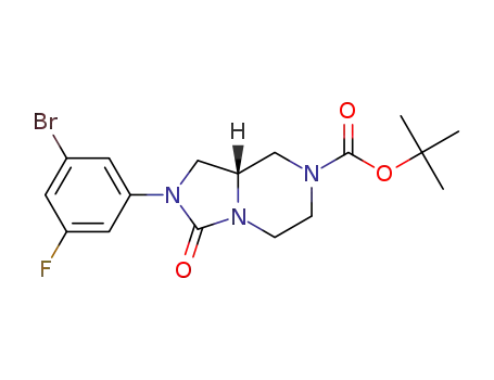 (R)-tert-butyl 2-(3-bromo-5-fluorophenyl)-3-oxohexahydroimidazo[1,5-a]pyrazine-7(1H)-carboxylate