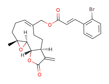 ((1aR,7aS,10aS,10bS,E)-1a-methyl-8-methylene-9-oxo-1a,2,3,6,7,7a,8,9,10a,10b-decahydrooxireno[2',3':9,10]cyclodeca[1,2-b]furan-5-yl)methyl (E)-3-(2-bromophenyl)acrylate