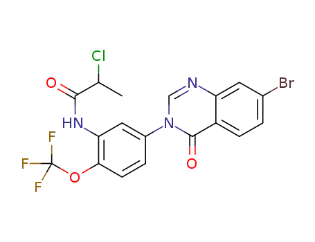 N-[5-(7-bromo-4-oxoquinazolin-3(4H)-yl)-2-(trifluoromethoxy)phenyl]-2-chloropropanamide