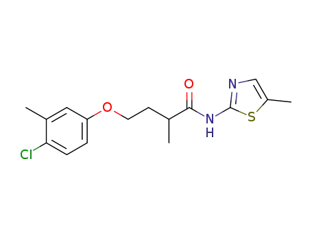 4-(4-chloro-3-methylphenoxy)-2-methyl-N-(5-methylthiazol-2-yl)butanamide