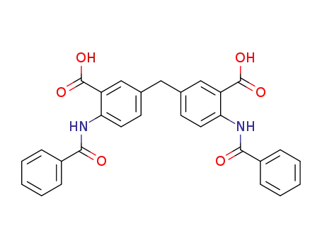 Molecular Structure of 47793-13-5 (Benzoic acid, 3,3'-methylenebis[6-(benzoylamino)-)