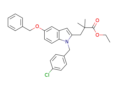 ethyl 3-(5-(benzyloxy)-1-(4-chlorobenzyl)-1H-indol-2-yl)-2,2-dimethylpropanoate