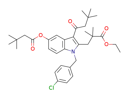 1-(4-chlorobenzyl)-3-(3,3-dimethylbutanoyl)-2-(3-ethoxy-2,2-dimethyl-3-oxopropyl)-1H-indol-5-yl 3,3-dimethylbutanoate