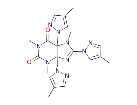 1,3,7-trimethyl-4,5,8-tris(4-methyl-1H-pyrazol-1-yl)-3,4,5,7-tetrahydro-1H-purine-2,6-dione