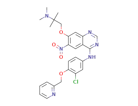 N-(3-chloro-4-(pyridin-2-ylmethoxy)phenyl)-7-(2-(dimethylamino)-2-methylpropoxy)-6-nitroquinazolin-4-amine