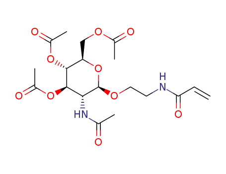2-acrylamidoethyl 3,4,6-tri-O-acetyl-2-acetamide-2-deoxy-β-D-glucopyranoside