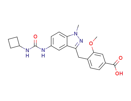 4-[5-(3-Cyclobutyl-ureido)-1-methyl-1H-indazol-3-ylmethyl]-3-methoxy-benzoic acid