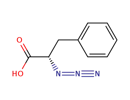 Molecular Structure of 79410-35-8 (Benzenepropanoic acid, a-azido-, (S)-)
