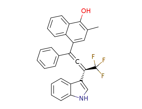 (S)-2-methyl-4-(4,4,4-trifluoro-3-(1H-indol-3-yl)-1-phenylbuta-1,2-dien-1-yl)naphthalen-1-ol
