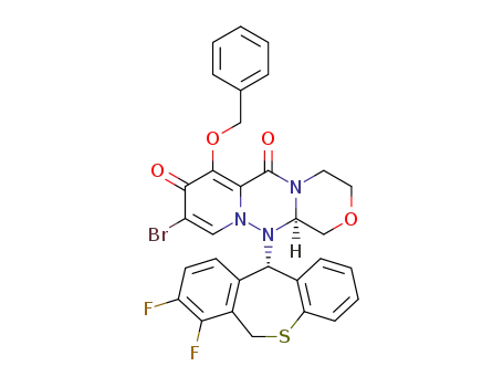 (R)-7-(benzyloxy)-9-bromo-12-((S)-7,8-difluoro-6,11-dihydrodibenzo[b,e]thiepin-11-yl)-3,4,12,12a-tetrahydro-1H-[1,4]oxazino[3,4-c]pyrido[2,1-f][1,2,4]triazine-6,8-dione