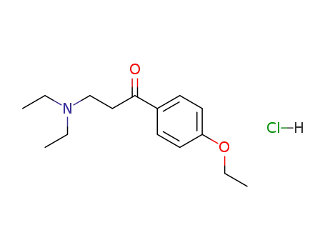 Molecular Structure of 101356-82-5 (1-Propanone, 3-(diethylamino)-1-(4-ethoxyphenyl)-, hydrochloride)