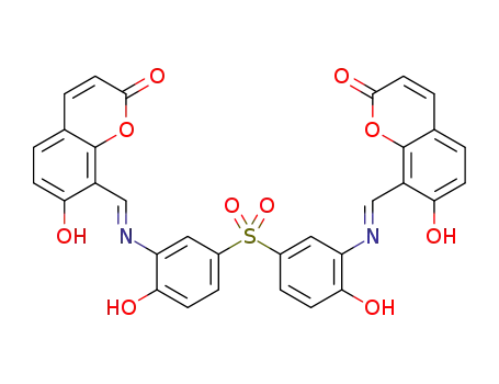 8,8'-((1E,1'E)-((sulfonylbis(6-hydroxy-3,1-phenylene))bis(azanylylidene))bis(methanylylidene))bis(7-hydroxy-2H-chromen-2-one)