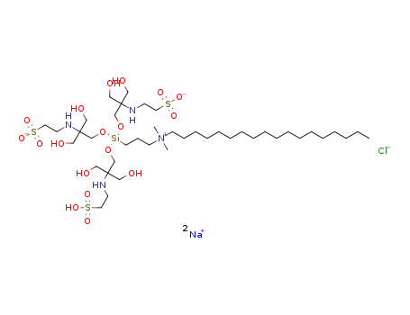 disodium 2-[[1-[[3-[dimethyl(octadecyl)ammonio]propyl-[3-hydroxy-2-(hydroxymethyl)-2-(2-sulfoethylamino)propoxy]-[3-hydroxy-2-(hydroxymethyl)-2-(2-sulfonatoethylamino)propoxy]silyl]oxymethyl]-2-hydroxy-1-(hydroxymethyl)ethyl]amino]ethanesulfonate chloride