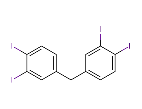 Molecular Structure of 92958-43-5 (Benzene, 1,1'-methylenebis[3,4-diiodo-)
