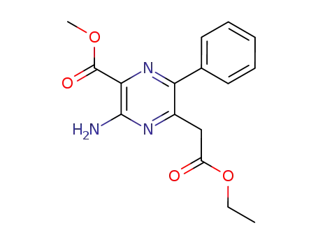 3-Amino-5-ethoxycarbonylmethyl-6-phenyl-pyrazine-2-carboxylic acid methyl ester