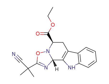 2-(1-cyano-1-methylethyl)-5-(ethoxycarbonyl)-4,5,6,11b-tetrahydro-Δ4-1,2,4-oxadiazolino<3,2-a>-β-carboline