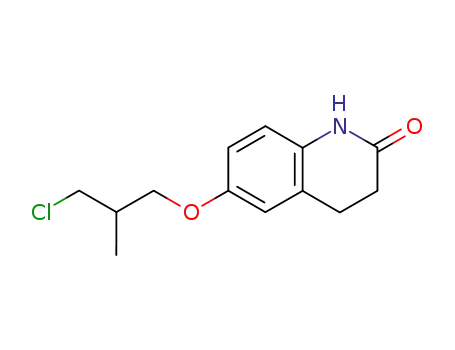 Molecular Structure of 63309-34-2 (2(1H)-Quinolinone, 6-(3-chloro-2-methylpropoxy)-3,4-dihydro-)