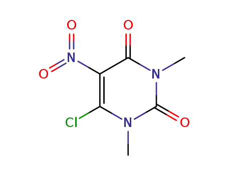 Molecular Structure of 1203-25-4 (6-chloro-1,3-dimethyl-5-nitropyrimidine-2,4(1H,3H)-dione)