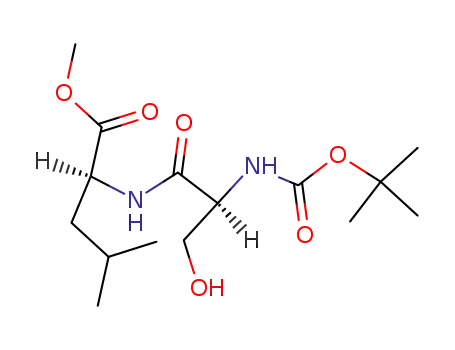 Molecular Structure of 85328-90-1 (L-Leucine, N-[(1,1-dimethylethoxy)carbonyl]-L-seryl-, methyl ester)