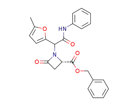 (4S)-N-phenyl-2-(4-benzyloxycarbonyl-2-oxo-azetidin-1-yl)-2-(5-methyl-2-furyl)-acetamide