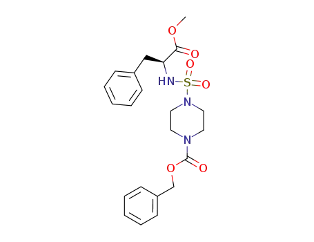 (S)-4-<<1-(methoxycarbonyl)-2-phenylethyl>sulfamoyl>piperazine-1-carboxylic acid benzyl ester