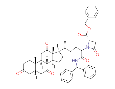 4-benzyloxycarbonylmethyl-1-<(N-diphenylmethylcarbamoyl)(dehydrocholyic)methyl>azetidin-2-one