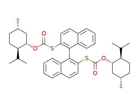 Thiocarbonic acid O-((1S,2R,5S)-2-isopropyl-5-methyl-cyclohexyl) ester S-[2'-((1S,2R,5S)-2-isopropyl-5-methyl-cyclohexyloxycarbonylsulfanyl)-[1,1']binaphthalenyl-2-yl] ester