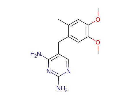 Molecular Structure of 6981-18-6 (5-(4,5-dimethoxy-2-methylbenzyl)-2,4-diaminopyrimidine)