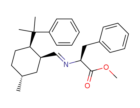 (S)-2-{[1-[(1S,2R,5R)-5-Methyl-2-(1-methyl-1-phenyl-ethyl)-cyclohexyl]-meth-(E)-ylidene]-amino}-3-phenyl-propionic acid methyl ester