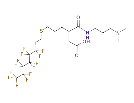 3-(3-dimethylamino-propylcarbamoyl)-6-(3,3,4,4,5,5,6,6,7,7,8,8,8-tridecafluoro-octylsulfanyl)-hexanoic acid