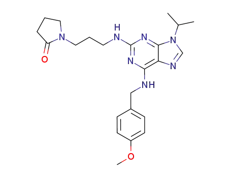 1-{3-[9-isopropyl-6-(4-methoxy-benzylamino)-9H-purin-2-ylamino]-propyl}-pyrrolidin-2-one