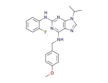 2-(2-fluorophenylamino)-6-(4-methoxybenzylamino)-9-isopropylpurine