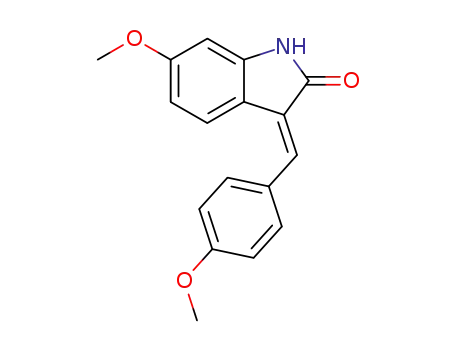 6-Methoxy-3-[1-(4-methoxy-phenyl)-meth-(E)-ylidene]-1,3-dihydro-indol-2-one