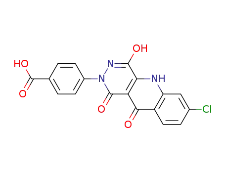 Molecular Structure of 170142-44-6 (Benzoic acid,
4-(7-chloro-3,4,5,10-tetrahydro-1,4,10-trioxopyridazino[4,5-b]quinolin-2(
1H)-yl)-)