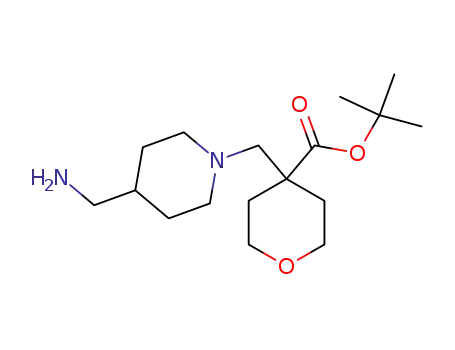 tert-butyl 4-{[4-(aminomethyl)piperidin-1-yl]methyl}tetrahydro-2H-pyran-4-carboxylate