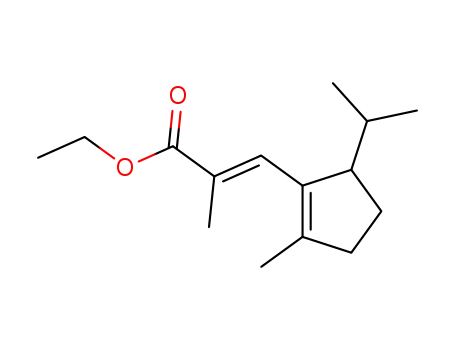 ethyl 2-methyl-3-(2-methyl-5-isopropyl-cyclopent-1-en-1-yl)-prop-2-enoate
