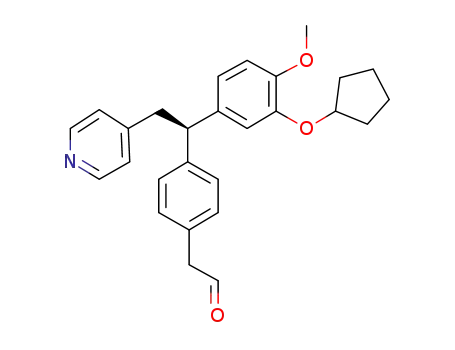 (R)-4-[1-(3-cyclopentyloxy-4-methoxyphenyl)-2-(pyridin-4-yl)ethyl]phenylacetaldehyde