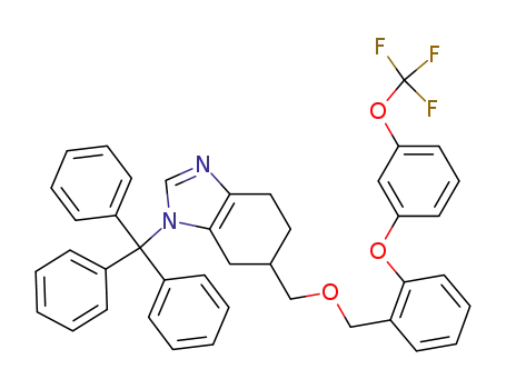 5-[2-(3-(trifluoromethoxy)phenoxy)benzyloxymethyl]-3-triphenylmethyl4,5,6,7-tetrahydro-3H-benzimidazole