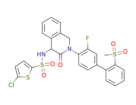 5-Chloro-N-[2-(3-fluoro-2'-methanesulfonyl-biphenyl-4-yl)-3-oxo-1,2,3,4-tetrahydro-isoquinolin-4-yl]-thiophene-2-sulfonamide