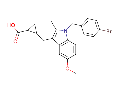 trans-2-[(1-(4-Bromobenzyl)-5-methoxy-2-methyl-1H-indol-3-yl)methyl]cyclopropanecarboxylic acid