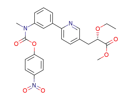 methyl 2(S)-ethoxy-3-(6-{3-[methyl(4-nitrophenoxycarbonyl)amino]phenyl}pyrid-3-yl)propanoate