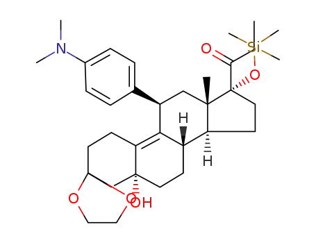 3,3-Ethylenedioxy-5α-hydroxy-11β-[4-(N,N-dimethylamino)phenyl]-17α-trimethylsilyloxy-21-methyl-19-norpregn-9(10)-en-20-one