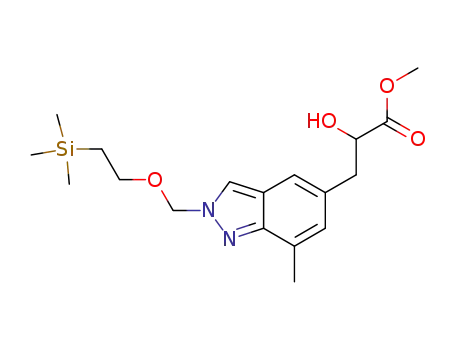methyl 3-(2-((2-(trimethylsilyl)ethoxy)methyl)-7-methyl-2H-indazol-5-yl)-2-hydroxypropanoate