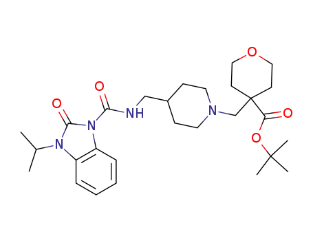 tert-butyl 4-{[4-({[(3-isopropyl-2-oxo-2,3-dihydro-1H-benzimidazol-1-yl)carbonyl]amino}methyl)piperidin-1-yl]methyl}tetrahydro-2H-pyran-4-carboxylate