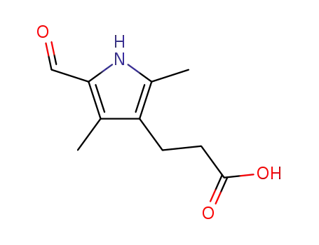Molecular Structure of 1133-96-6 (3-(2,4-DIMETHYL-5-FORMYL-1H-PYRROLE-3-YL)PROPANOIC ACID)