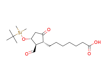 dl-2β-formyl-3α-(dimethyl-t-butylsilyl)oxy-5-oxocyclopentane-1α-heptanoic acid