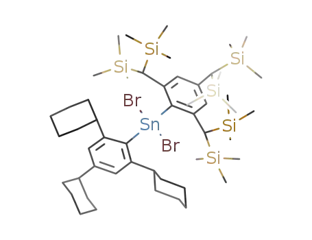 Molecular Structure of 820217-14-9 (Silane,
[[2-[dibromo(2,4,6-tricyclohexylphenyl)stannyl]-1,3,5-benzenetriyl]trimeth
ylidyne]hexakis[trimethyl-)